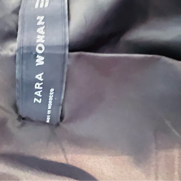 ZARA WOMAN LAMBSKIN LEATHER JACKET LARGE GREAT CONDITION BARELY WORN - Picture 9 of 10